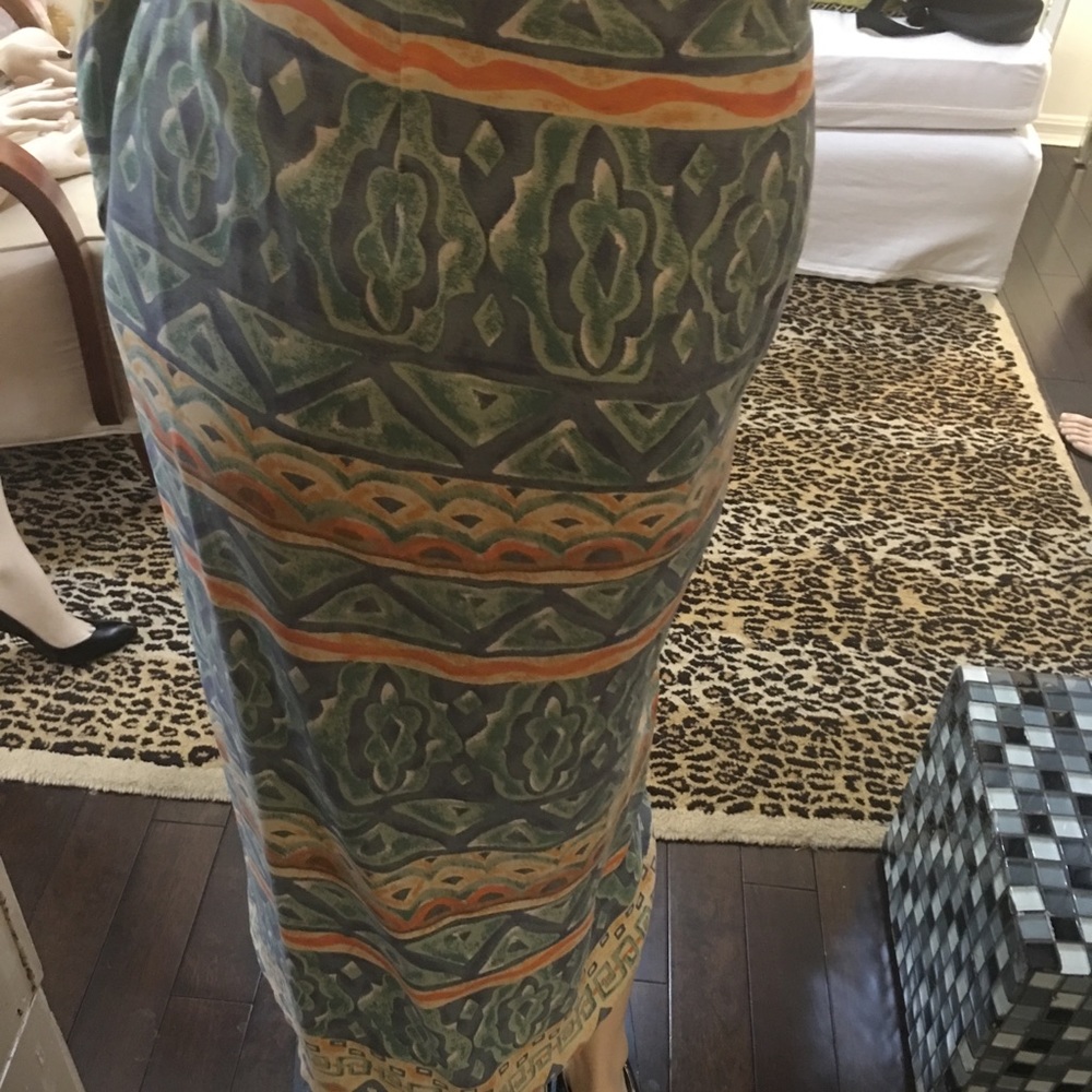 Printed wrap skirt